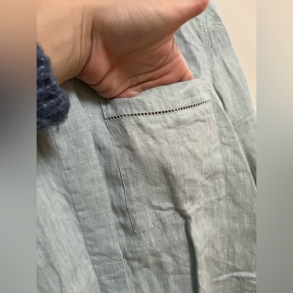 LAFAYETTE 148 Ruxton Illustrious Linen Shirt size Small - Picture 7 of 10